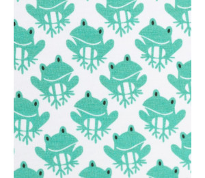 Baumwolle - Animal Minis Kaeselotti Frösche weiß